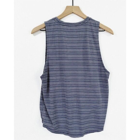 Athleta Tank Top Womens Small Blue Striped Athletic Workout Gym Yoga Run Sporty - Picture 4 of 8